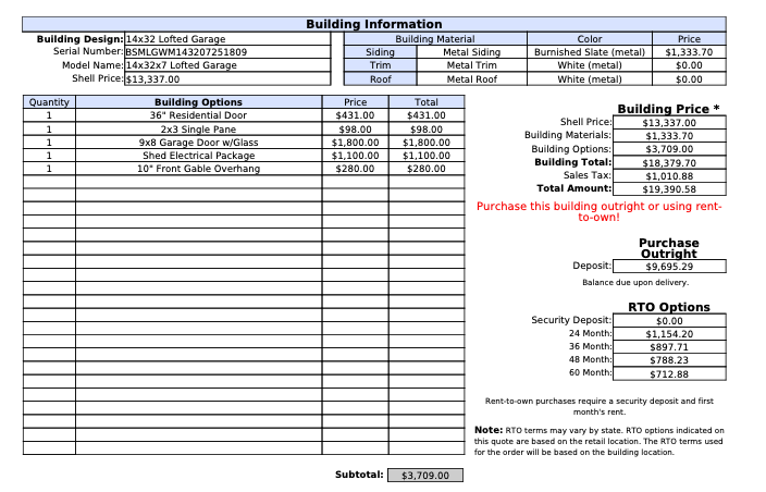 14x32 Lofted Garage - 2025 State Fair Special | NE Sheds
