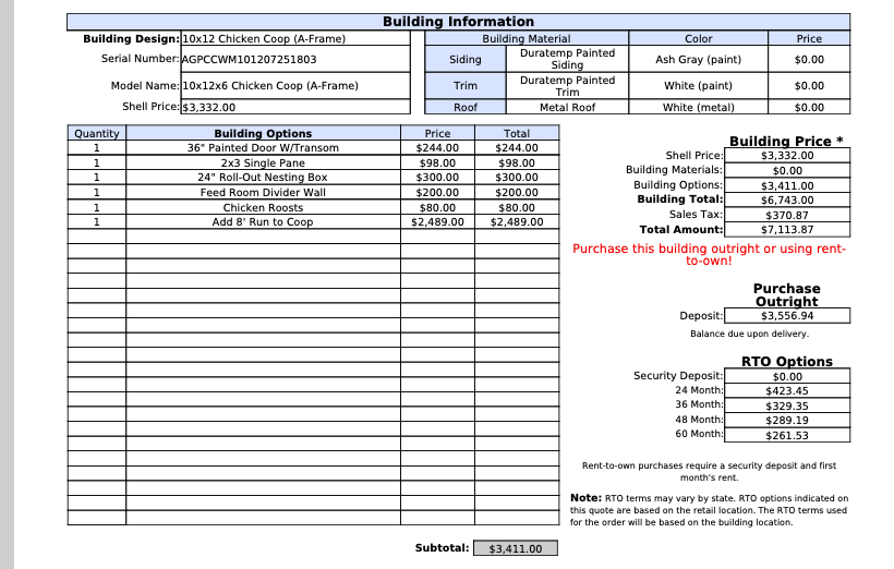 10x20 Chicken Coop - 2025 Nebraska State Fair | NE Sheds