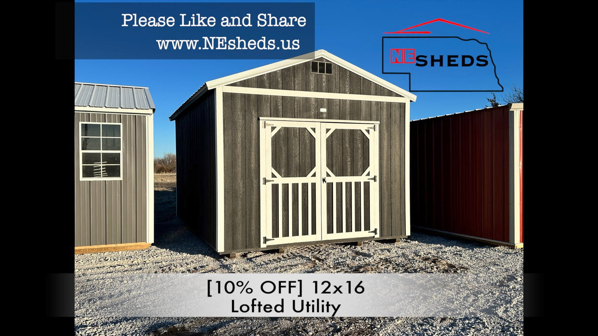 SOLD 12x16 Lofted Utility - Hampton Nebraska | NE Sheds
