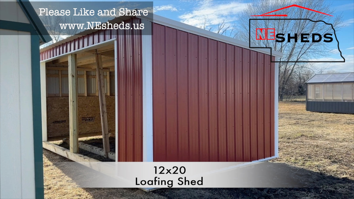 SOLD 15% OFF NEW 12x20 Loafing Shed - Wisner Nebraska | NE Sheds