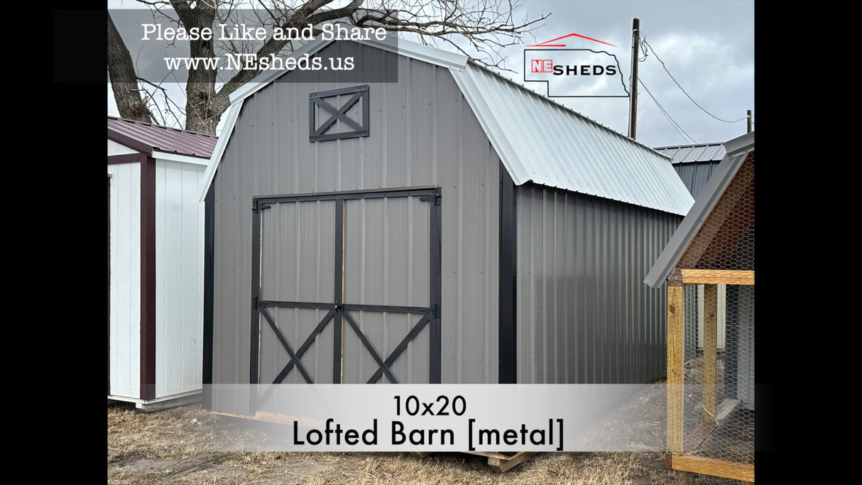 SOLD 10x20 Lofted Barn w/Metal Siding - Columbus Nebraska. | NE Sheds