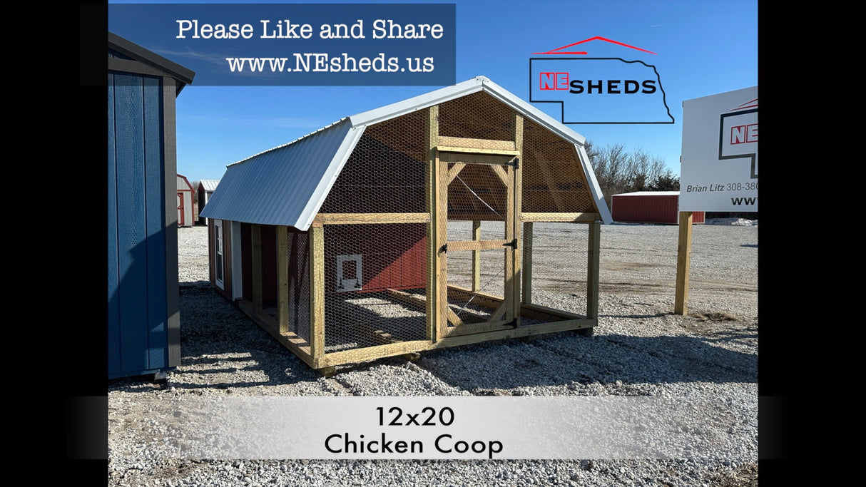 SOLD 12x20 Chicken Coop - Hampton Nebraska | NE Sheds