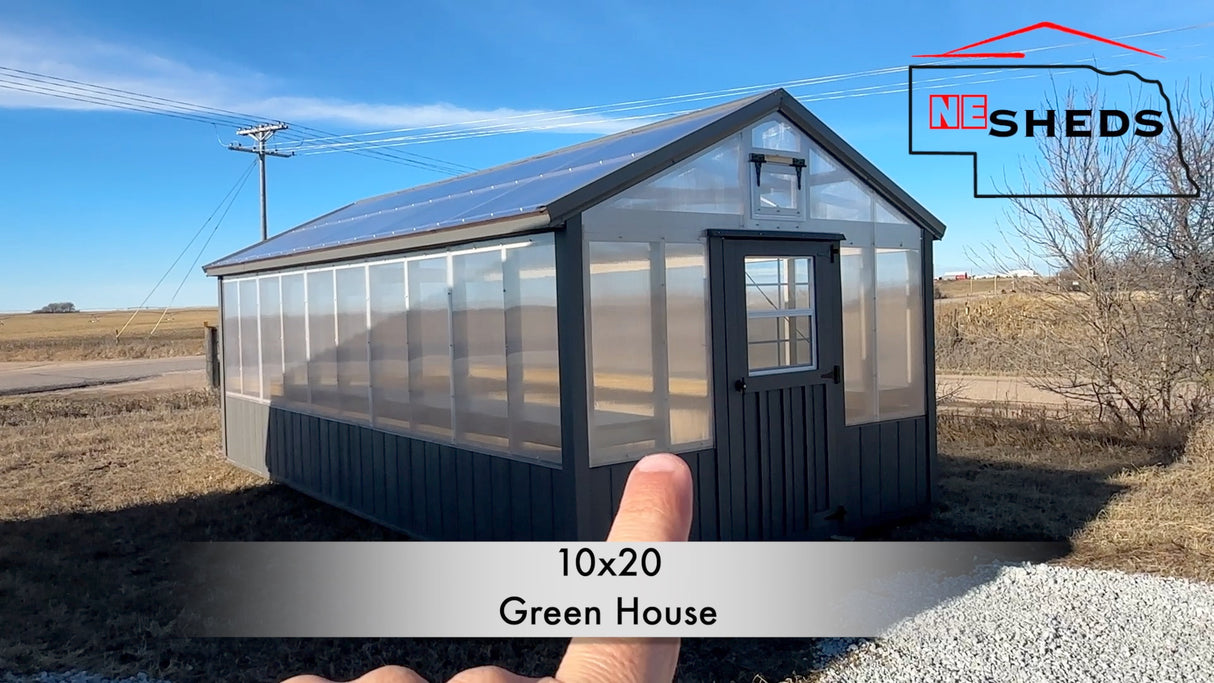 SOLD 10x20 Green House - Hampton NE. NEsheds