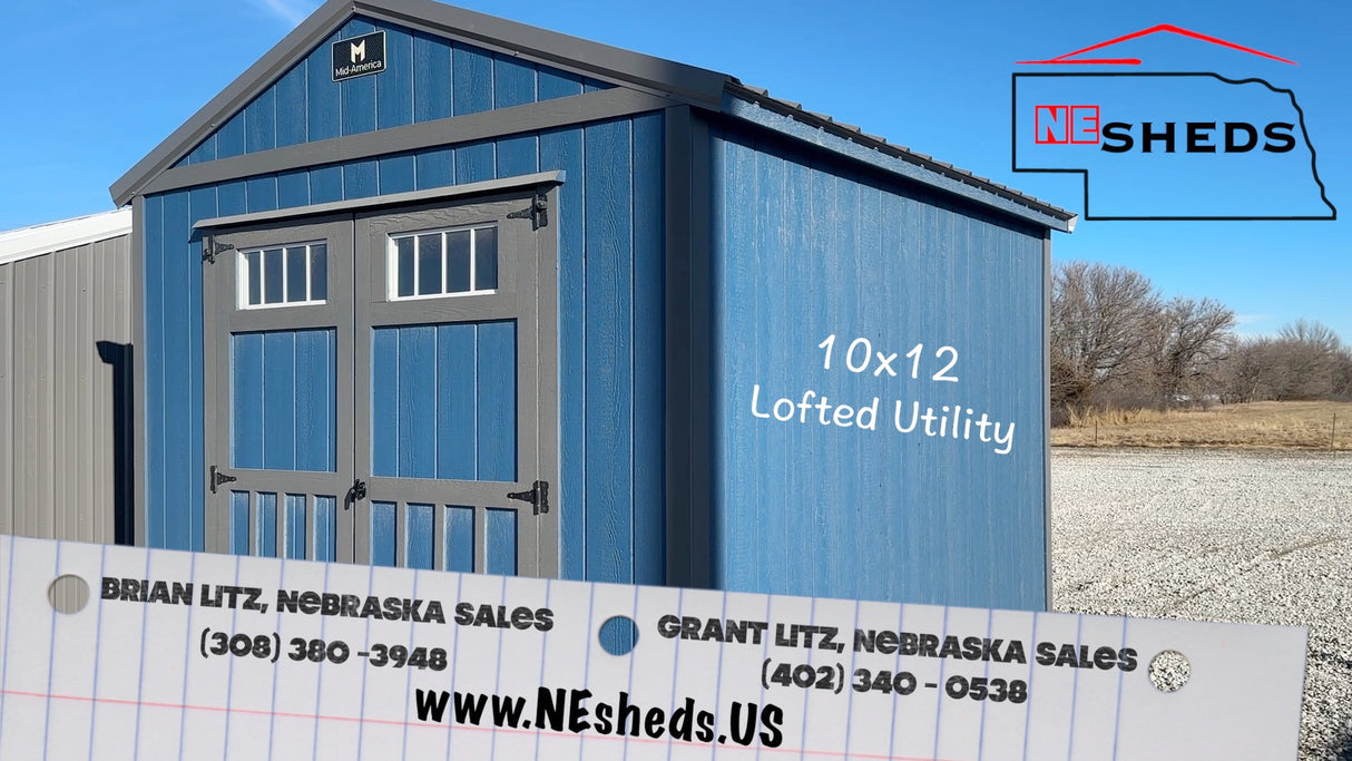 SOLD 10x12 Lofted Utility - Hampton Nebraska. | NE Sheds