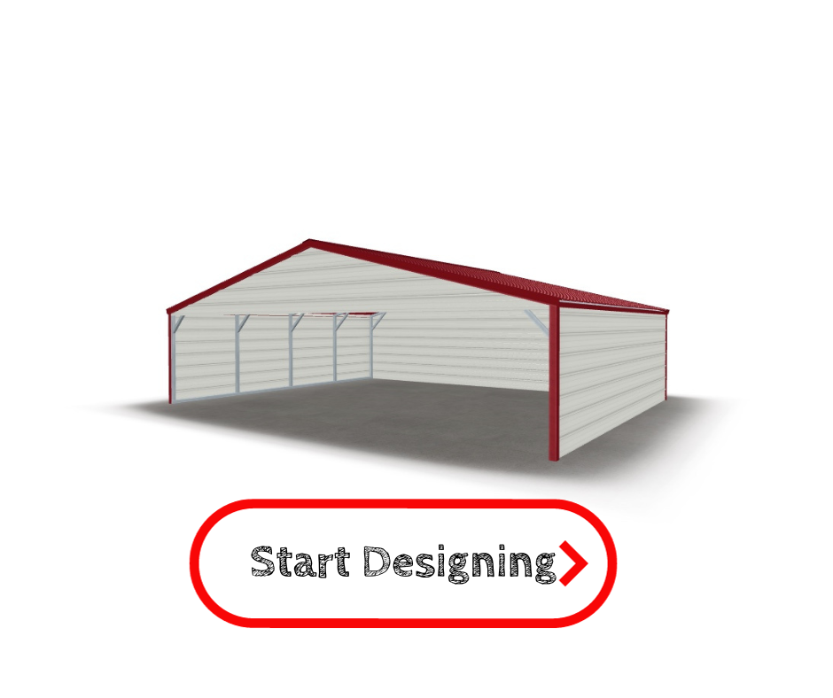 Nebraska Triple Wide Carport  | Simply Carports | NE Sheds |