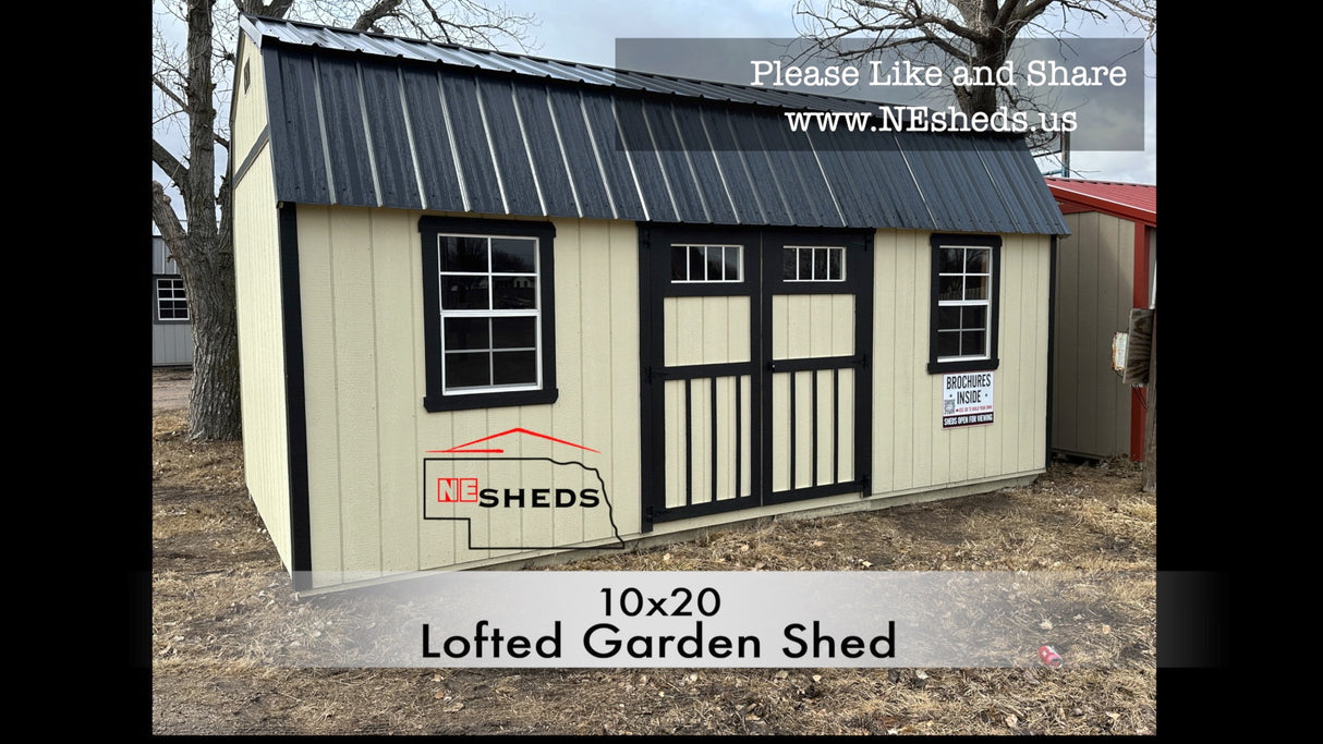 SOLD 10x20 Lofted Garden Shed - Columbus Nebraska. | NE Sheds