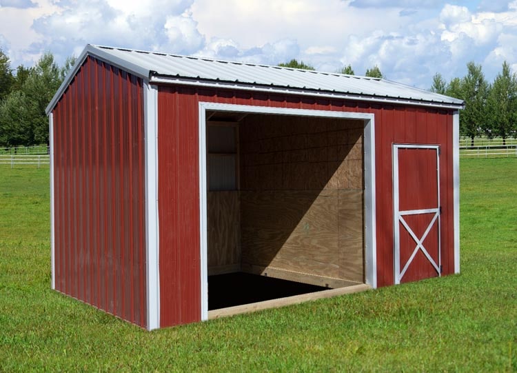 RUN-IN SHED W/ TACK ROOM by NE Sheds
