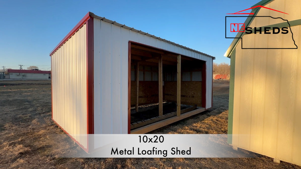 Sold | 10x20 Metal Loafing Shed - Wisner NE. NEsheds