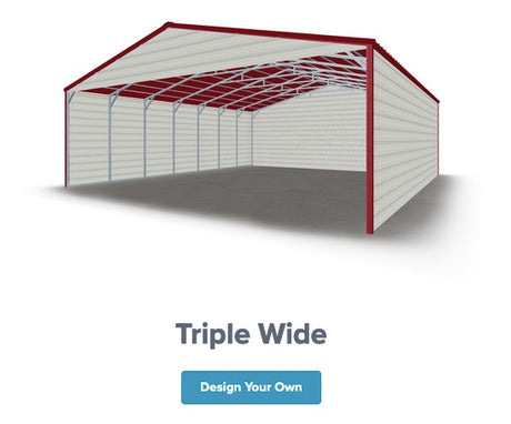 Nebraska Triple Wide Carport  | Simply Carports | NE Sheds |