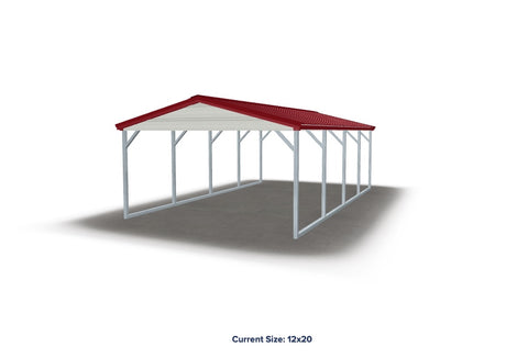 Nebraska Standard Carport Vertical | Simply Carports | NE Sheds |