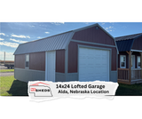 14x24 Lofted Garage - Alda, Nebraska Location | NE Sheds