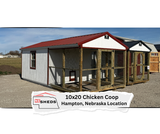 10x20 Chicken Coop - Hampton Nebraska Location | NE Sheds