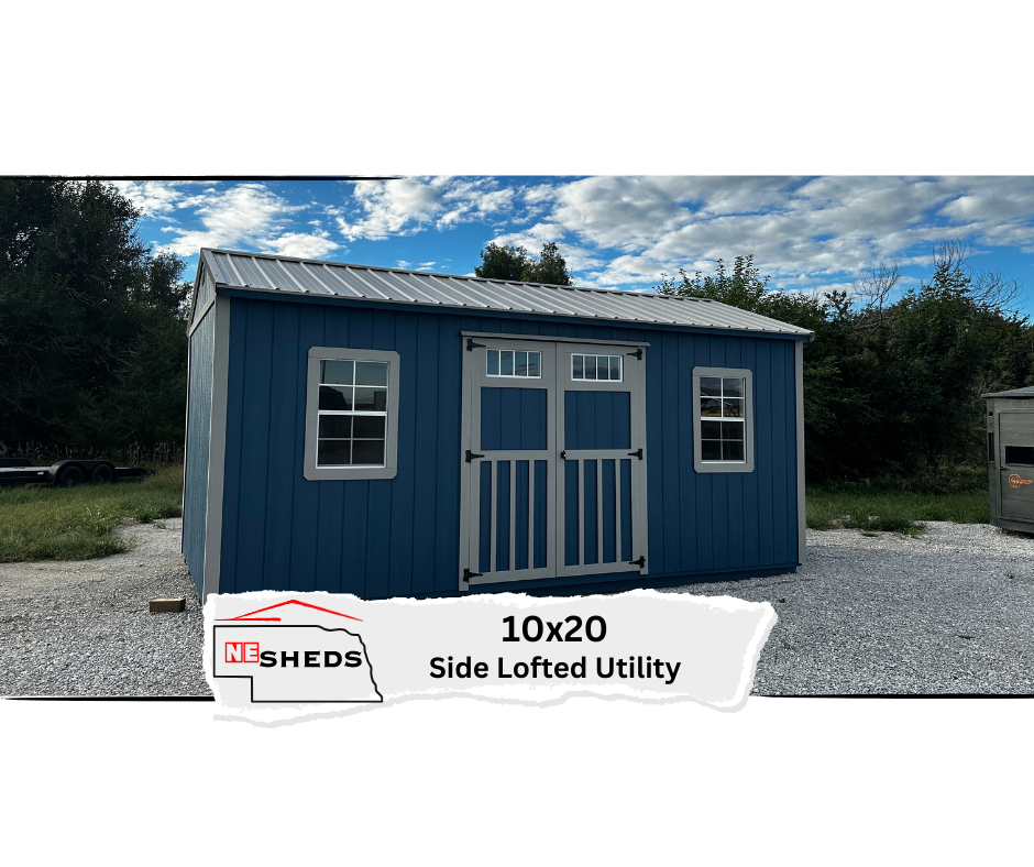10x20 Side Lofted Utility Shed - Hampton, NE | NE Sheds