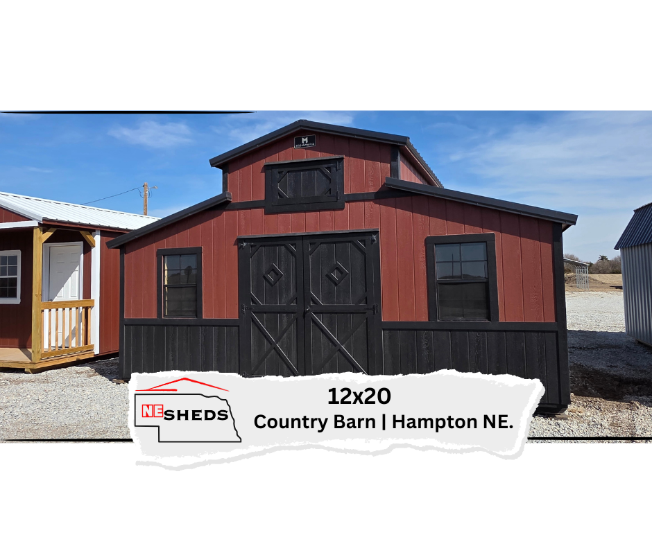 12x20 Country Barn - Hampton Nebraska Location | NE Sheds