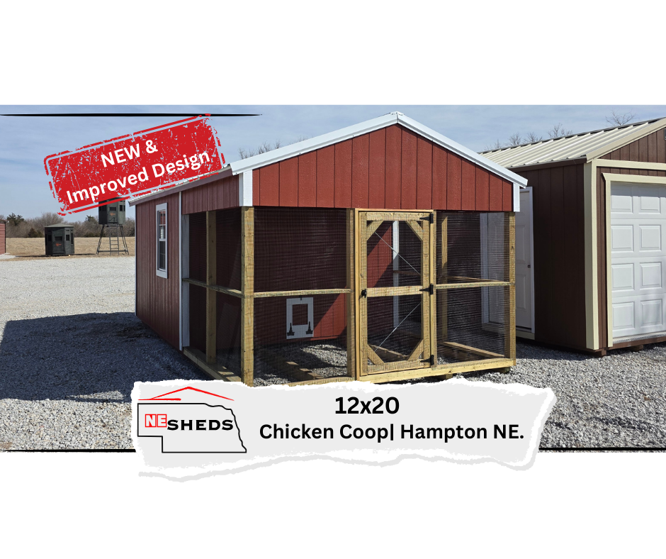 12x20 Chicken Coop - Hampton Nebraska Location | NE Sheds