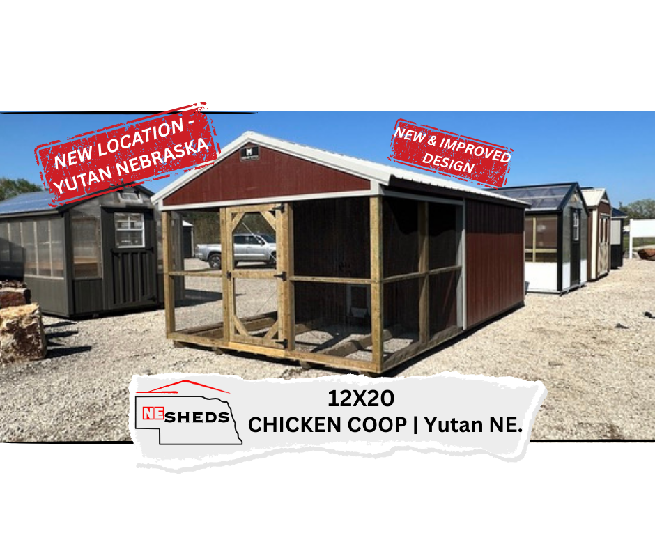 12x20 Chicken Coop - Yutan Nebraska Location | NE Sheds
