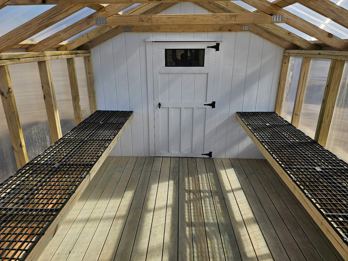 10x22 Green House Shed Combo - Grand Island Location | NE Sheds