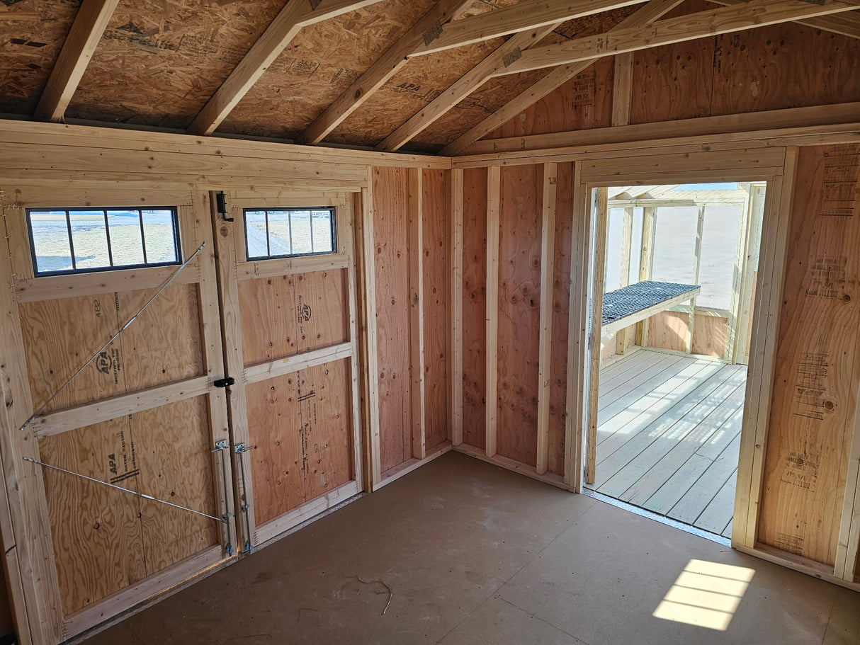 10x22 Green House Shed Combo - Grand Island Location | NE Sheds
