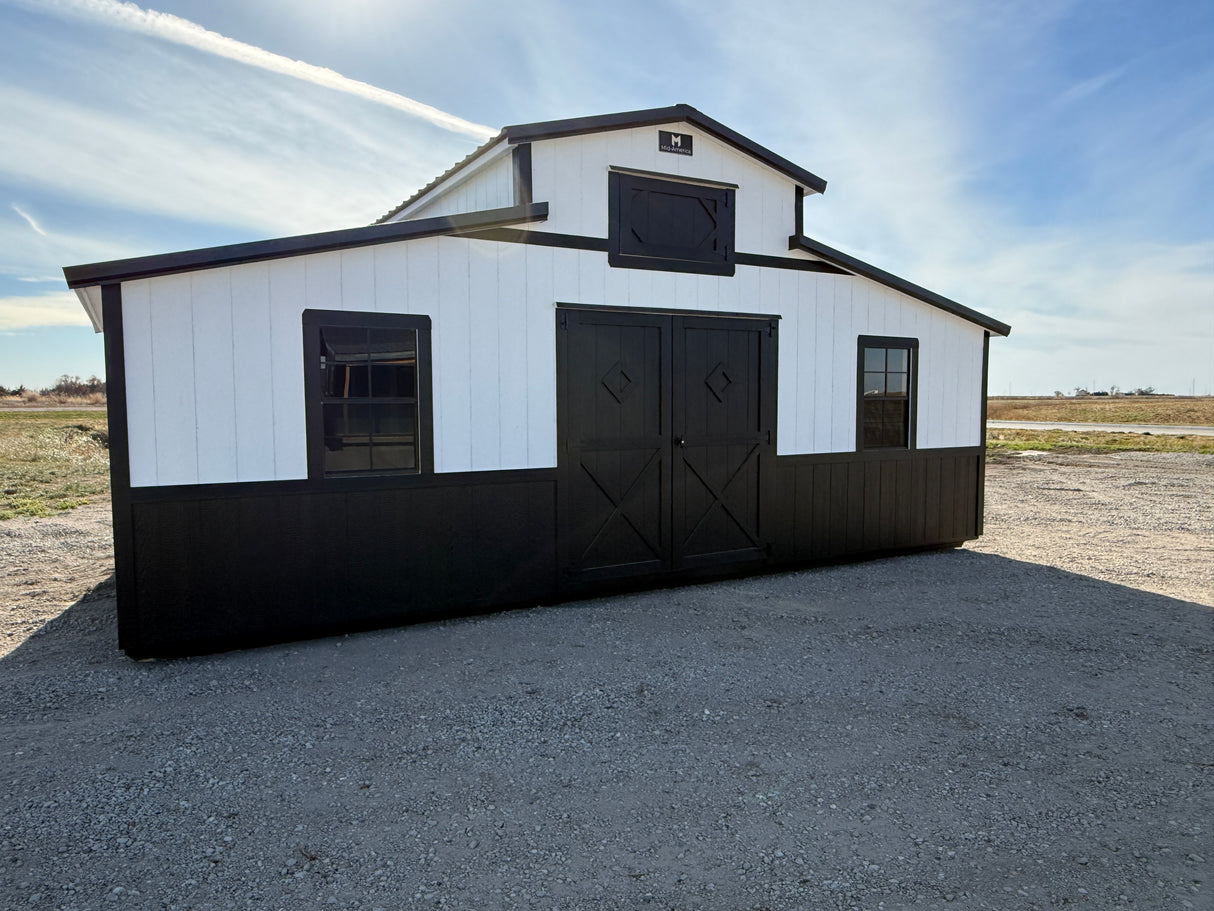 24x12 Country Barn - Hampton Nebraska Location | NE Sheds