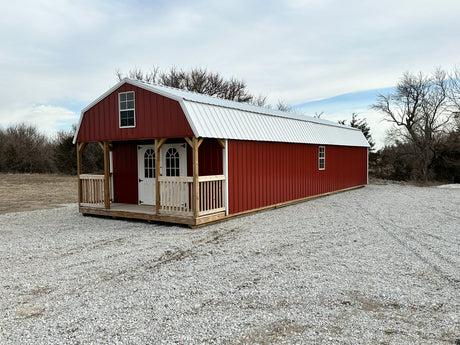 SOLD [LIKE NEW] 16x48 Lofted Cabin - Hampton Nebraska | NE Sheds