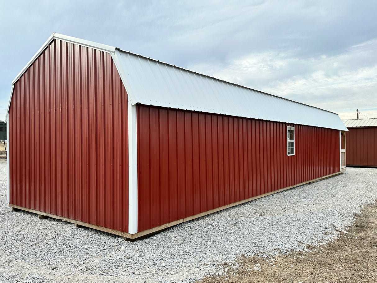 SOLD [LIKE NEW] 16x48 Lofted Cabin - Hampton Nebraska | NE Sheds