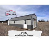 14x32 Lofted Garage (Metal) - Atkinson NE. Location | NE Sheds