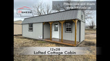 SOLD  12x28 Lofted Cottage Cabin - Columbus Nebraska | NE Sheds