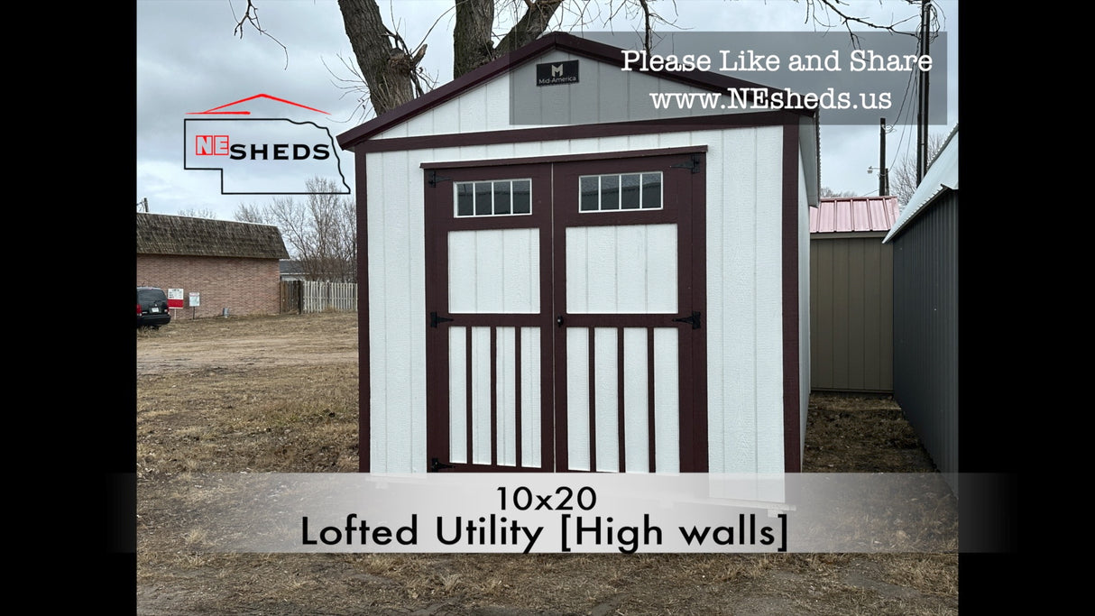 10x20 Lofted Utility - Wisner Nebraska. | NE Sheds