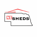 NE Sheds logo on a white background
