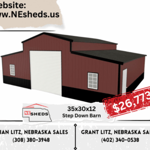 35x30x12 Step Down Barn