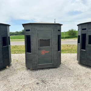 Exterior view of the four-sided hunting blind.