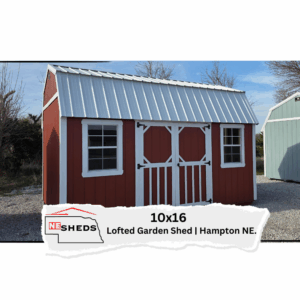 10x16 Lofted Garden Shed - Hampton, NE
